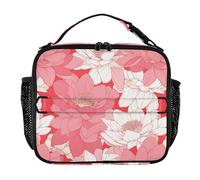 aidingzhi Boys Lunch Bag Waterproof Lunch Box for Women with Handle Lunch Cooler for Work Office Peach flower Flower Bloom