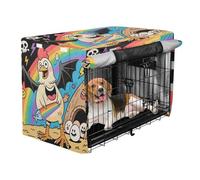 aidingzhi Cage Covers for Dog Crates Privacy Kennel Cover Dog Crate Protector - Chicken Rainbow Weird