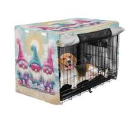 aidingzhi Cage Covers for Dog Crates Puppy Wire Cage Cover Roller Shades 36 Inch - Glitter Cute Gnome