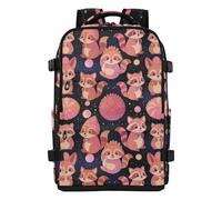 aidingzhi Carry On Backpack for Men Women, Airplane Approved Sleek (longwword) 20L with Water Bottle Pocket Laptop Bag 15.6 Inch, Racoons Lover Raccoon