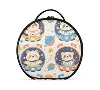 aidingzhi Cartoon Cute Animal Astronauts Makeup Bags with Compartments & Handle Lightweight Make Up Bags For Women with adjustable dividers 11 IN