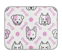 aidingzhi Cartoon Dog Heads and Bone Simple Line Cooling pet Bed Cooling cat Blankets for Bunny Sleeping Essentials 22×27.6in
