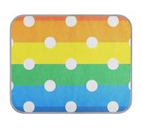 aidingzhi Cartoon Dot Rainbow Summer Cooling mat for Dogs Cooling Blanket for Cats for Bunny Outside Cordless 22×27.6in