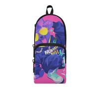 aidingzhi Cartoon Funny Dog Hip Pop Neon Color Nylon 3 Compartments Pencil Bags For Teen study&multifunctional Pencil Cases For Girls Stationery Bag for Office