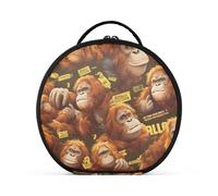 aidingzhi Cartoon Gorilla Cosmetics Bag with Compartments & Handle Lightweight Large Capacity Travel Cosmetic Bag with adjustable dividers 11 IN