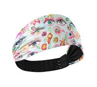 aidingzhi Cartoon Psychedelic Eyes Cooling womens headband Elastic sweaty bands for Volleyball Athletic Sports Gym Athletic Sports