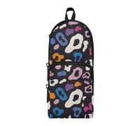 aidingzhi Cheetah Colorful Nylon 3 Compartments Boys Pencil Bag study&multifunctional Big Pencil Case With Zipper Stationery Organizer for School supplies