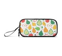 aidingzhi Colorful Apples and Pears Nylon Pencil Bags For Girls High Capacity Pencil Cases Stationery Bag for High School Adults, Colorful Apples and Pears, 1 size, Stationery