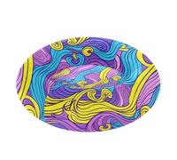 aidingzhi Colorful Waves Lines Hand Drawn Pet Cat Bed Relieve Stress Dog & Cat Cushion for Extra Small Size Pets Sleeping XS