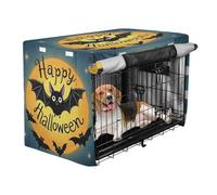 aidingzhi Cover for Dog Crate Privacy Wire Cage Cover Dog Crate Curtains 42 Inch - Happy Halloween Cartoon Cute Black Bat