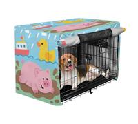 aidingzhi Covers for Dog Crates Puppy Wire Cage Covers with Roller Shades 48 Inch - Muddy Pig Peach