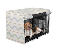 aidingzhi Crate Covers for Dog Cages Kennel Covers Rollers Shades - Minimalist Waves Nordic Style