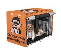 aidingzhi Crate Covers for Dog Cages Privacy Kennel Cover Roller Shades - Coffee The Trait