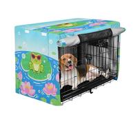aidingzhi Crate Covers for Dog Cages Puppy Kennel Covers Roller Shades 48 Inch - Cool Frog Cute