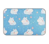 aidingzhi Cute Cartoon Blue Hippo Cooling Dog Blanket Cooling cat Bed for Outdoor for Chihuahua Indoors Waterproof 23.6×38.6in