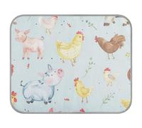 aidingzhi Cute Farm Animals pet Cooling mats Cooling Washable cat Bed for Hamster Indoor Portable 22×27.6in
