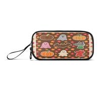aidingzhi Cute Halloween Cartoon Floral Pumpkin Nylon Zippered Pencil Bag High Capacity School Pencil Case Stationery Organizer for Elementary Teen Boys
