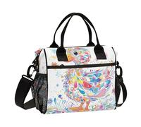 aidingzhi Cute Pet Duck Colorful Insulated Lunch Box Crossbody Lunch Box with Shoulder Strap Girls Outdoor M