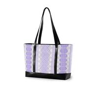 aidingzhi Cute Purple Lace Stripes essentials bag for laptop with zipper teacher tote bag for work with tablet