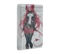 aidingzhi Demon Anime Girl monsters leather slim wallets woman With ID Window RFID Blocking id card holder for men&women