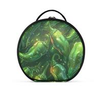 aidingzhi Digitally Engraved Pepper Neon Green Makeup Bag Travel-Size Accessories Large Capacity Travel Cosmetic Bag with adjustable dividers 11 IN