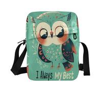 aidingzhi Do My Green Owl messenger bag for women shoulder bags Shoulder Handbags Adjustable Strap for work School