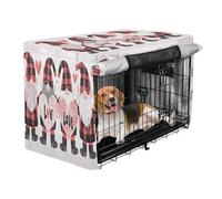 aidingzhi Dog Cage Covers Kennel Covers Dog Crate Curtains 36 Inch - Valentine S Day Cute Gnome