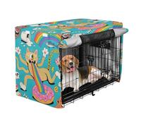 aidingzhi Dog Crate Cover Privacy Wire Cage Cover Dog Crate Protector - Weird Noodle Cat