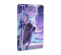 aidingzhi Elf Beauty Anime leather wallet slim With ID Window RFID Blocking small card wallet for Men and Women