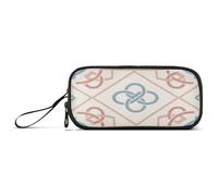 aidingzhi Exotic Geometric Semi Circle Nylon Pencil Bag School Supplies Large Capacity College Pencil Case Stationery for High School Teacher
