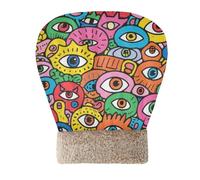 aidingzhi Eyes Evil Doodle Colorful Sleeping Bag for Cat for Indoor Cats for Small Dogs Pet Pad Sack Winter, Comfortable, Washable Self Warm