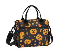 aidingzhi Face Sugar Large Lunch Bag Large Reusable Lunch Tote with Shoulder Strap Girl Work M