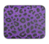 aidingzhi Fake Glitter Leopard Print Purple Keep Dogs Cool in Summer Cooling Cold mat for Rabbits Outdoor Soft 22×27.6in