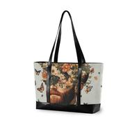 aidingzhi Floral Asthetic Face Art Waterproof laptop bag 14 with zipper work tote bags for women for college with tablet