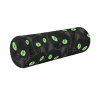 aidingzhi Full Moon Memory Foam Roller Pillow for Back (prop1) Round Pillow Forms for Neck, Back, Arm and Leg Pain Relief -Cute Cartoon Black Cat Happy Halloween