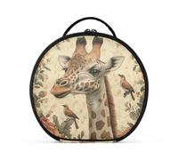 aidingzhi Giraffe Birds Flowers Botanical Illustration Vintage Style Cosmetics Bag Travel-Size Accessories Lightweight Cosmetic Bag For Women with adjustable dividers 11 IN
