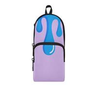 aidingzhi Graffiti Art Blue Purple Nylon 3 Compartments Big Pencil Bags Multi-purpose and aesthetic Pencil Case For Teen Stationery Bag for Middle School