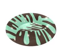 aidingzhi Graffiti Art Brown Green Pet Cat Bed Removable & Washable Kitten Beds for Extra Small Size Pets Sleeping XS