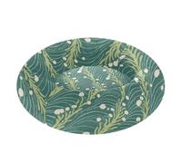 aidingzhi Green Crops Waves Pet Cat Beds Donut Cuddler Dog & Cat Cushion for Small Size Pets Supplies XS