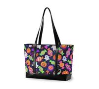 aidingzhi Happy Halloween Colorful Candy Ghosts Waterproof computer bags for laptops with zipper work handbags for work with diaper