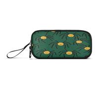 aidingzhi Happy Halloween Spider Green Nylon Teen Pencil Bag Large Capacity Pencil Cases For Teen Girls Stationery Organizer for Elementary Teens