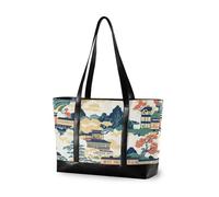 aidingzhi Japanese Architecture modern tote bag with compartments with zipper diaper bag tote for nurses with