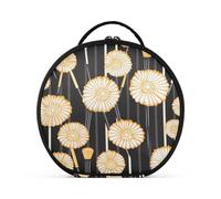 aidingzhi Japanese Simple Daisy Cosmetic Bags Vertical Free-Standing Waterproof Make Up Bags For Women with adjustable dividers 11 IN
