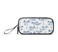 aidingzhi Jon Klassen Style Fox Sky Blue Lavender White Nylon Pencil Bag Case Big Capacity Pencil Case For Kids Stationery for School Man
