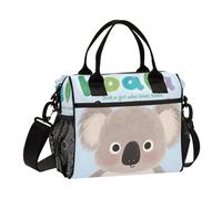 aidingzhi Just A Girl Who Loves Koala Lunch Bag for Boys Crossbody Meal Prep Lunch Bag with Shoulder Strap Adult Office S