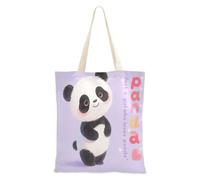aidingzhi Just A Girl Who Loves Panda Canvas Tote Large Capacity Tote Bag For Women Canvas Grocery & Farmers Market 16"x15" school essential