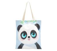 aidingzhi Just A Girl Who Loves Panda Tote Bag Canvas Large Capacity Canvas Grocery Bag Grocery & Farmers Market 16"x15" school essential