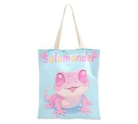 aidingzhi Just A Girl Who Loves Salamander Canvas Tote Bag reusable Tote Bag For Women Canvas Grocery & Farmers Market 16"x15" school essential