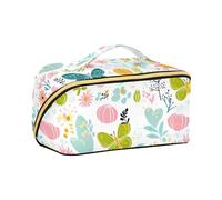 aidingzhi Little Fresh Safari Butterfly Floral Travel Bag with dividers Lightweight Make Up Bags For Women Travel-Size Accessories