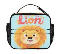 aidingzhi Lunch Bags for Kids Zip Pockets Lunch Box for Girls with Handle Cooler Lunch Bag for School/Picnic Wooden Horse Nordic Style